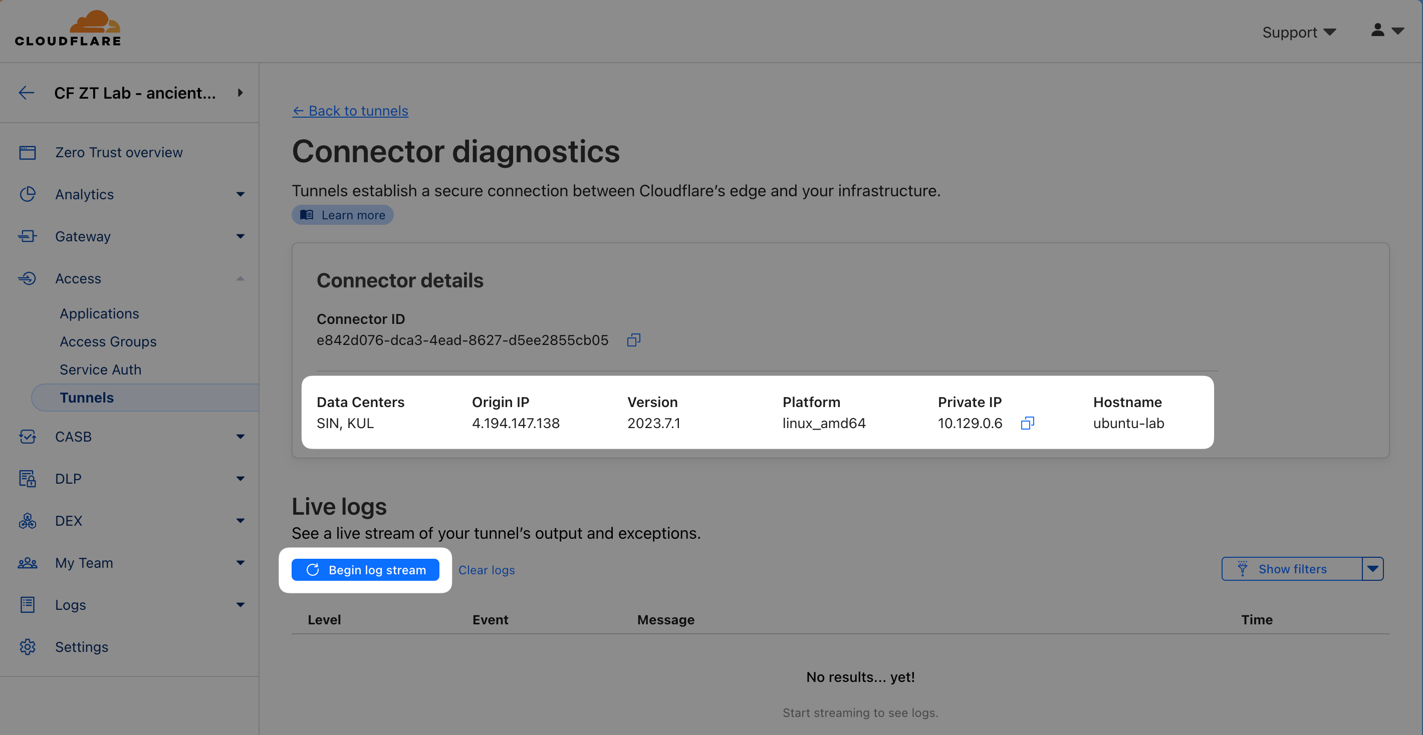 Connector details